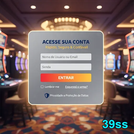 Tela de login do 39ss, facilitando acesso rápido a jogos.