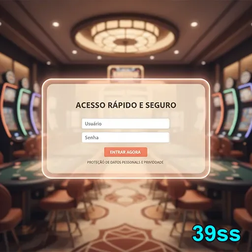 Tela de login rápido do aplicativo 39ss para apostas seguras.