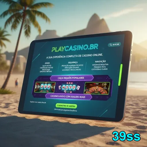 Interface do aplicativo 39ss com jogos de cassino ao vivo.