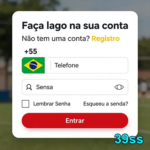 Tela de login da 39ss para acesso aos serviços VIP.