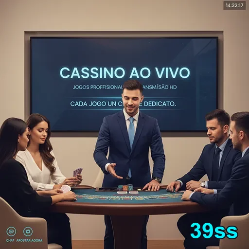Interface do cassino ao vivo da 39ss com dealers profissionais.