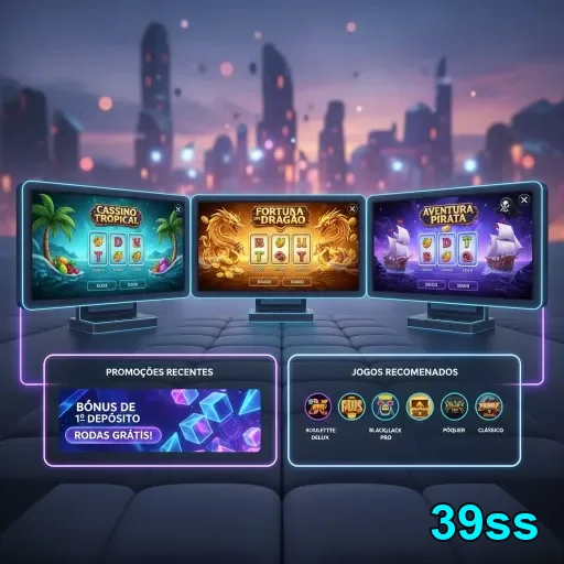 Tela com jogos de slot no site 39ss, incluindo 'Fortuna Dragão'.