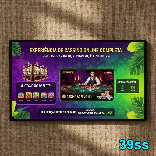 Imagem do 39ss destacando opções VIP e cassino ao vivo.