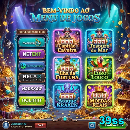 Tela do aplicativo 39ss com opções de jogos ao vivo.