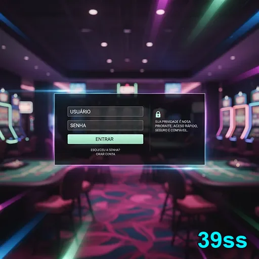 Tela de login da 39ss para atendimento personalizado VIP.