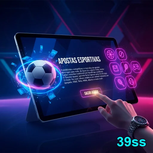 Interface do aplicativo 39ss mostrando apostas esportivas.