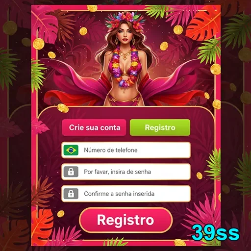 Tela de registro da 39ss com campos para cadastro.
