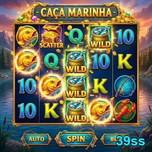 Slot 'Caça Marinha' da 39ss com símbolos vibrantes.