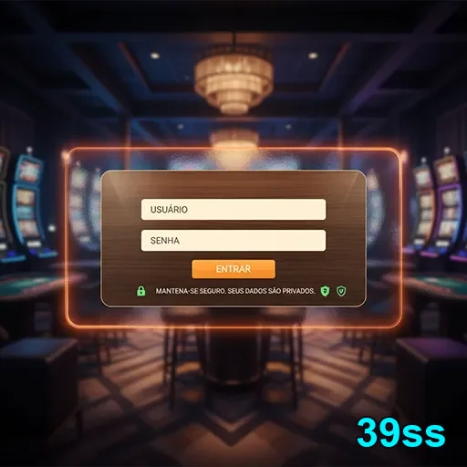 Tela de login do aplicativo 39ss para acesso a jogos VIP