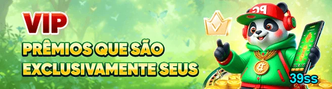 Personagem de panda com tablet destacando prêmios VIP no 39ss.