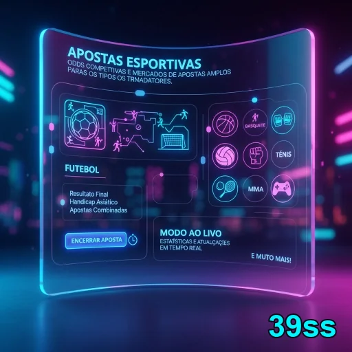Interface de apostas esportivas no site 39ss com diversas modalidades.
